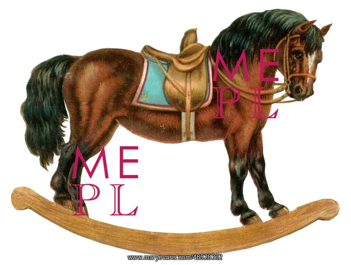  : Victorian scrap - Rocking horse