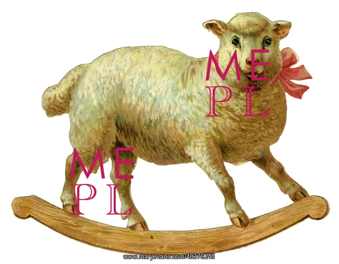  : Victorian Scrap - Rocking Sheep