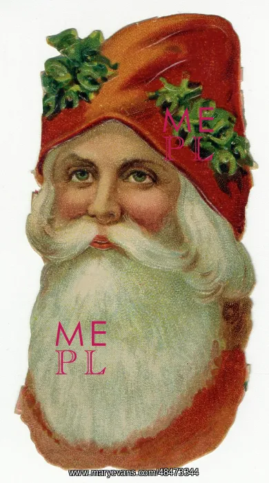  : Victorian scrap, Santa Claus head
