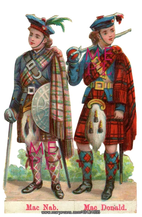  : Victorian scrap, Scottish Clans - MacNab, MacDonald