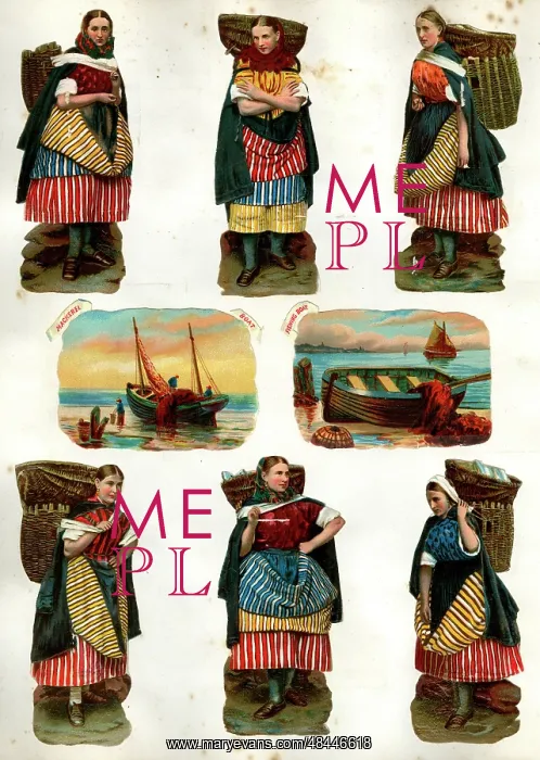 : Victorian Scrap, Scottish Fishwives series : Victorian Scrap, Scottish Fishwives series