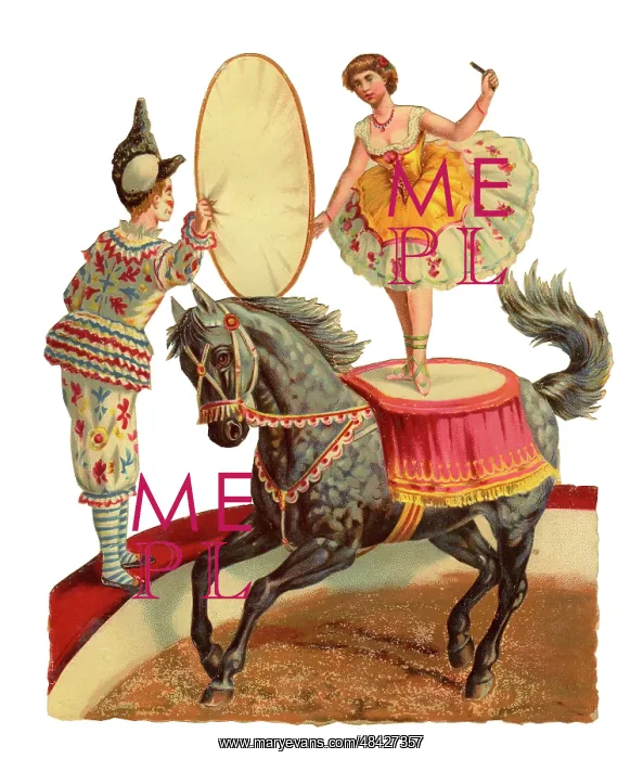 : Victorian Scrap showing Circus Performers : Victorian Scrap showing Circus Performers