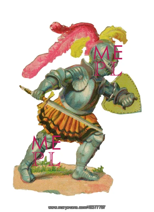  : Victorian scrap, Soldier in armour