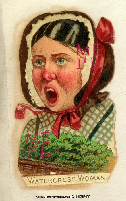 : Victorian Scrap -- Watercress Seller : Victorian Scrap -- Watercress Seller