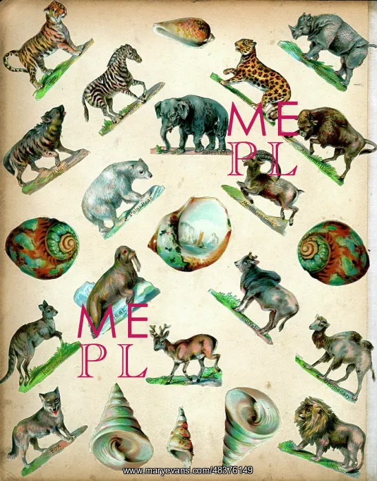  : Victorian Scraps - Page of Animals
