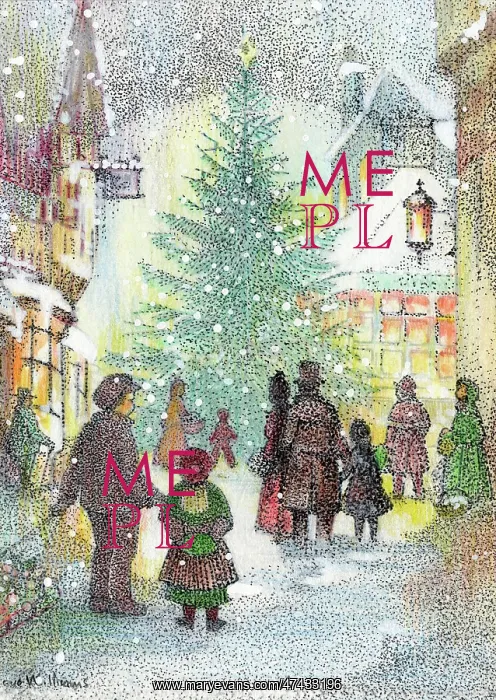  : Victorian Street scene with Christmas tree