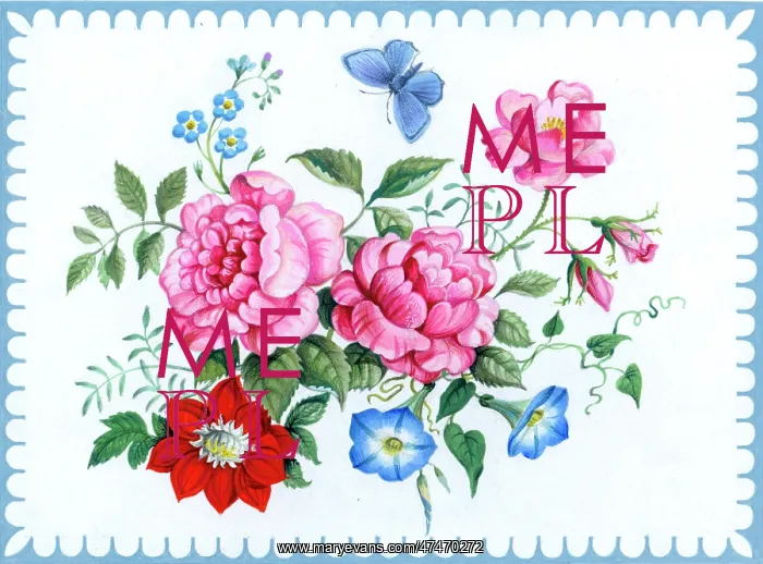 : Victorian-style flower design with pink roses : Victorian-style flower design with pink roses