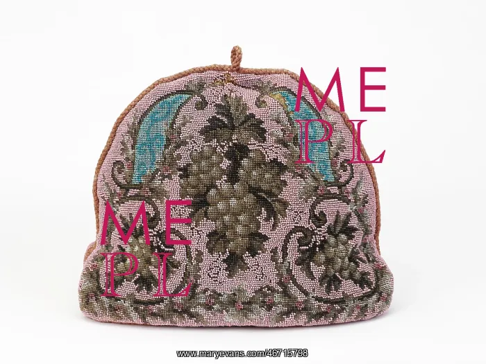 : Victorian tea cosy in beadwork : Victorian tea cosy in beadwork