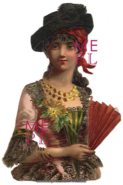  : Victorian Woman with Fan