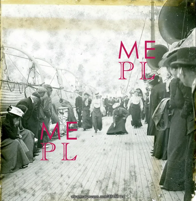 : Victorians Playing Marbles on Deck of Ship : Victorians Playing Marbles on Deck of Ship