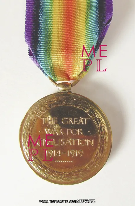 : Victory Medal, UK (Reverse) : Victory Medal, UK (Reverse)