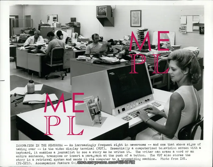 : Video display terminal, an early form of word processor : Video display terminal, an early form of word processor