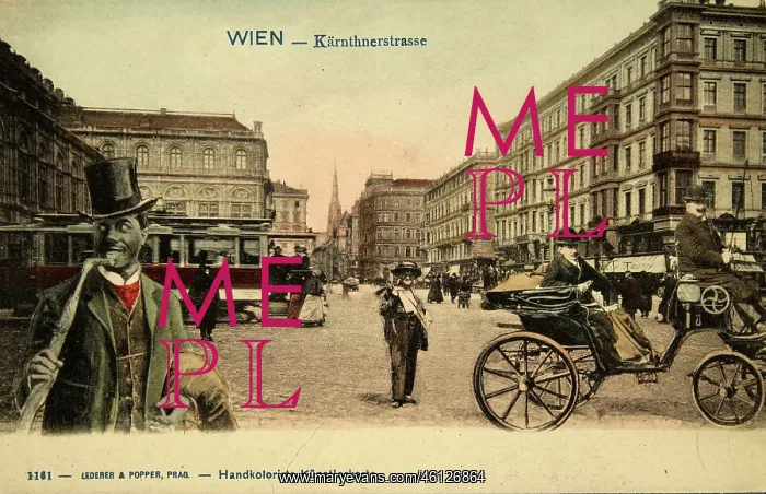 : Vienna 1: Karntnerstrasse - 1905 - Colored : Vienna 1: Karntnerstrasse - 1905 - Colored