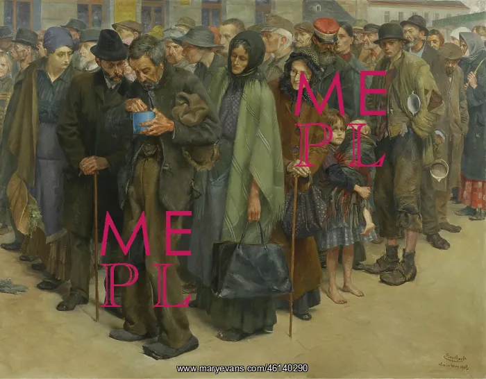 : Vienna in 1918. 1918. Oil : Vienna in 1918. 1918. Oil