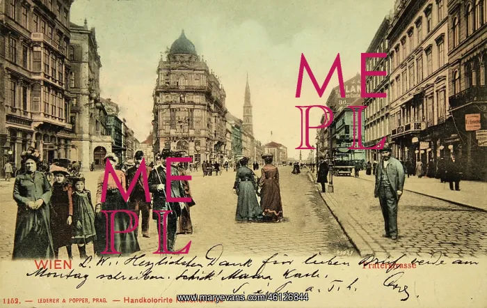 : Vienna 2: Praterstrasse - 1903 - Colored : Vienna 2: Praterstrasse - 1903 - Colored