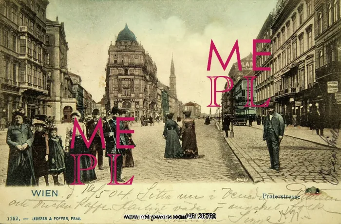 : Vienna 2: Praterstrasse - 1904 - Colored : Vienna 2: Praterstrasse - 1904 - Colored
