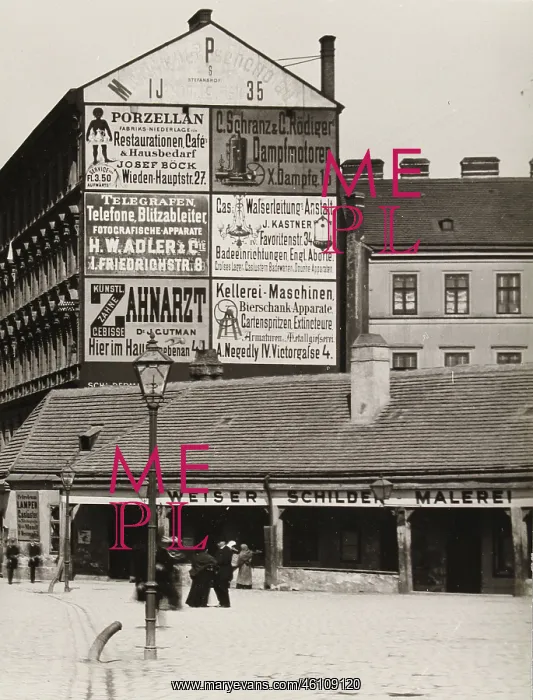 : Vienna 4. Billboard on the fire wall : Vienna 4. Billboard on the fire wall
