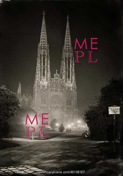 : Vienna at night: The Votive Church : Vienna at night: The Votive Church