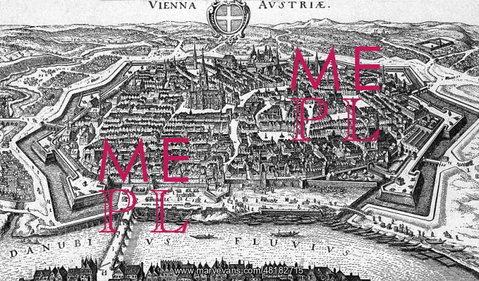 : Vienna with the old city wall, 1649 : Vienna with the old city wall, 1649