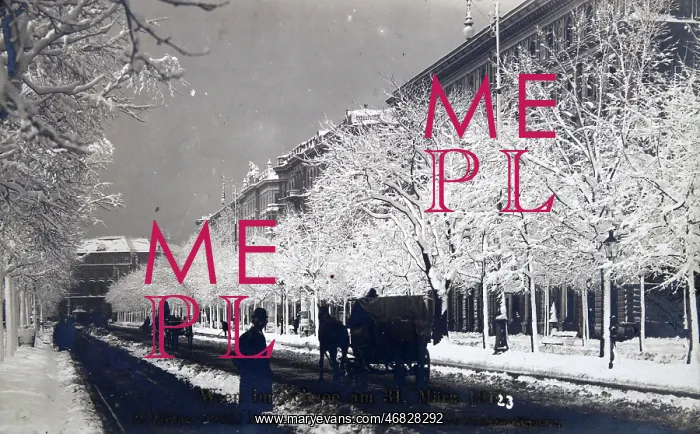 : Vienna Ring road in winter 1910 : Vienna Ring road in winter 1910