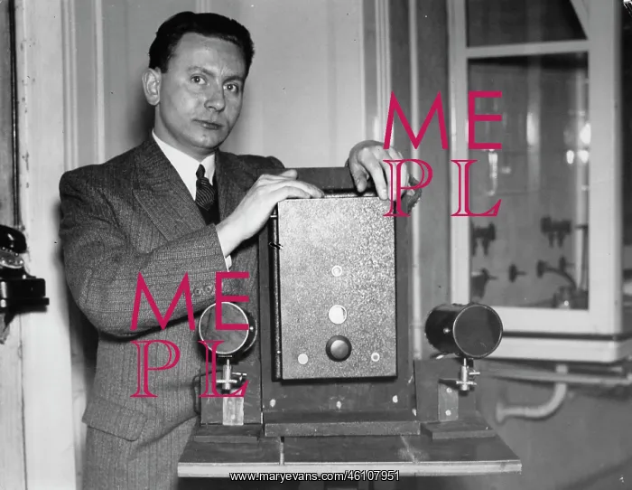 : The Viennese engineer Karl Nowak with : The Viennese engineer Karl Nowak with