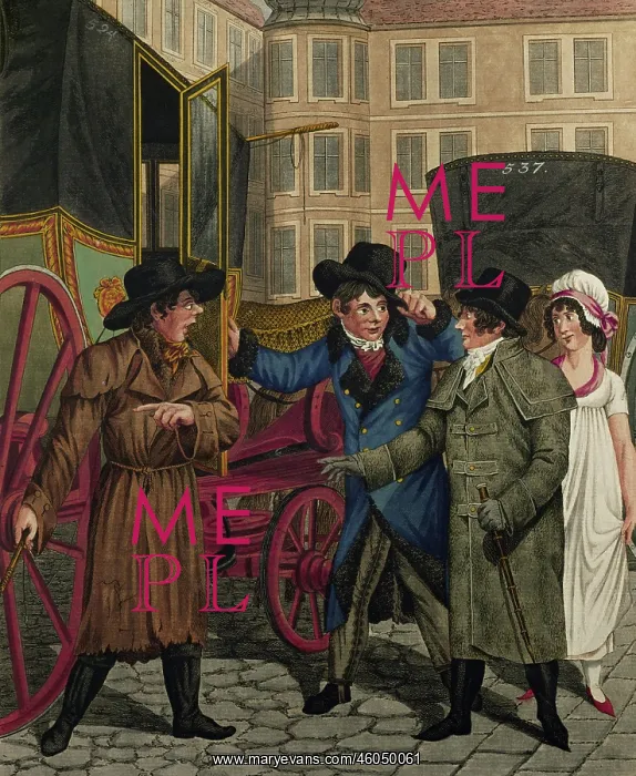 : Viennese types: Coachman and wealthy customers : Viennese types: Coachman and wealthy customers