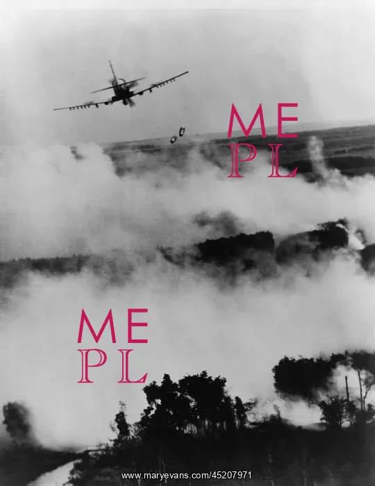 : Vietnam War bombing. Two bombs fall from ? : Vietnam War bombing. Two bombs fall from ?