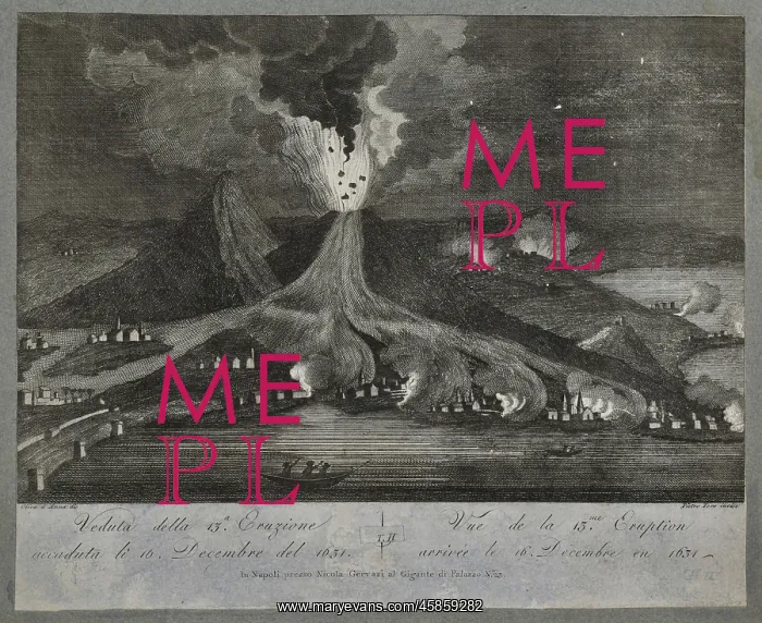 : View of the 13th eruption of Mount Vesuvius : View of the 13th eruption of Mount Vesuvius