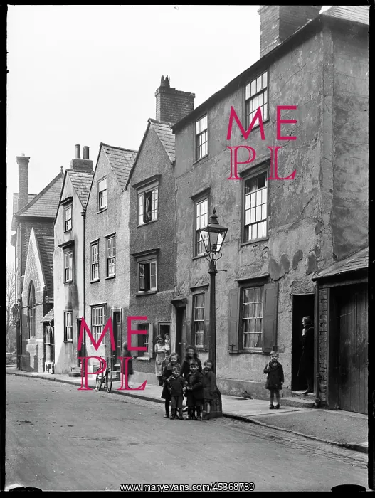 : A view of 17th and 18th century houses on the : A view of 17th and 18th century houses on the