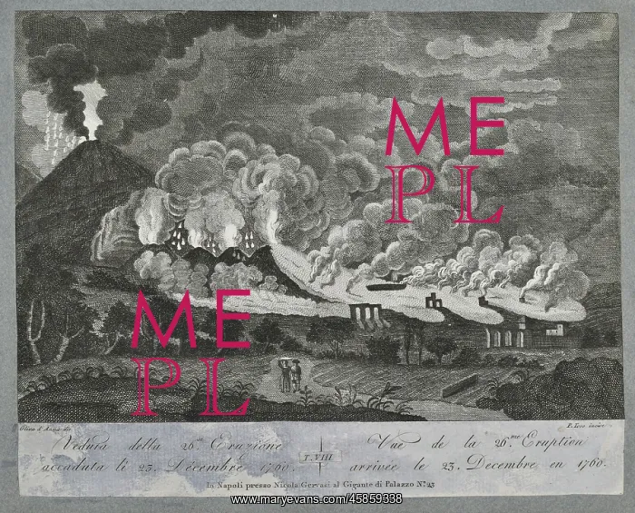 : View of the 26th eruption of Mount Vesuvius : View of the 26th eruption of Mount Vesuvius
