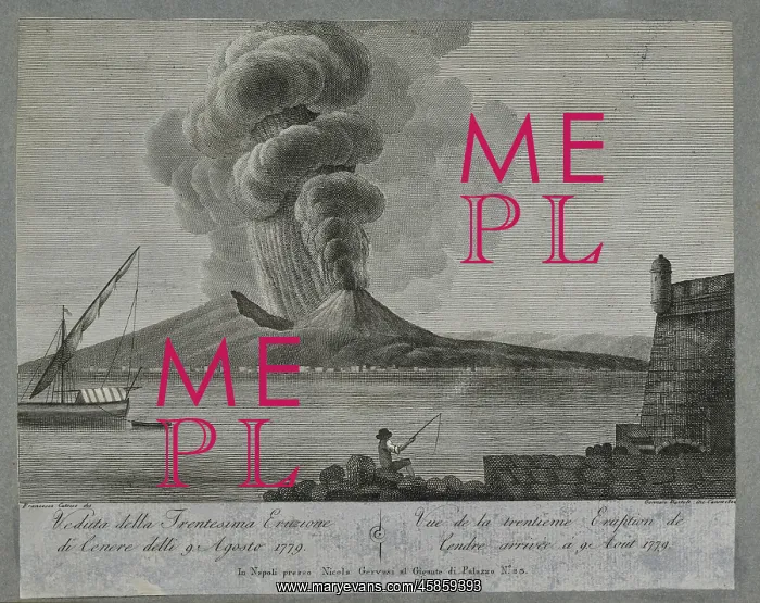 : View of 30th eruption of ash of Mount Vesuvius : View of 30th eruption of ash of Mount Vesuvius