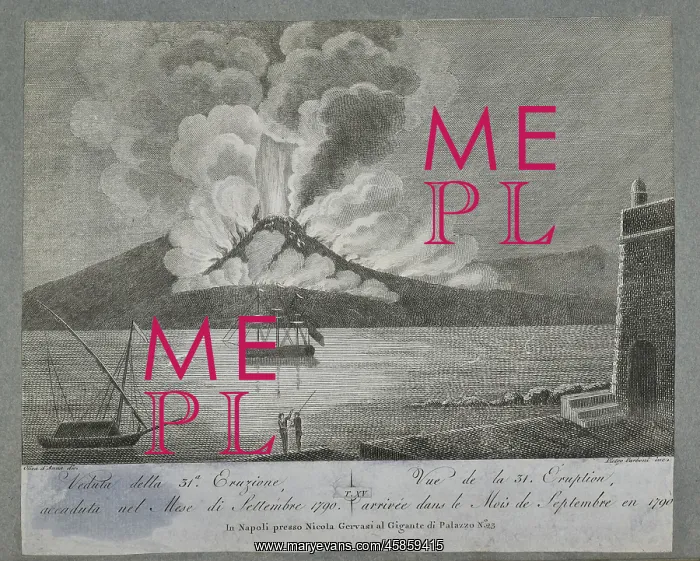 : View of 31st eruption of Mount Vesuvius, September 1790 : View of 31st eruption of Mount Vesuvius, September 1790