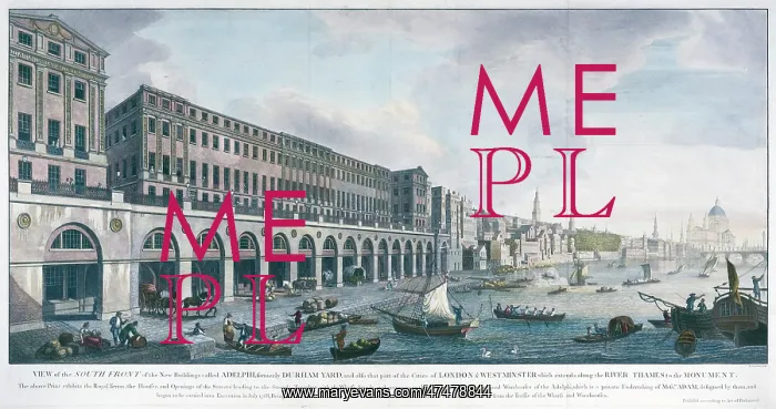 : View of the Adelphi and St Paul's Cathedral : View of the Adelphi and St Paul's Cathedral