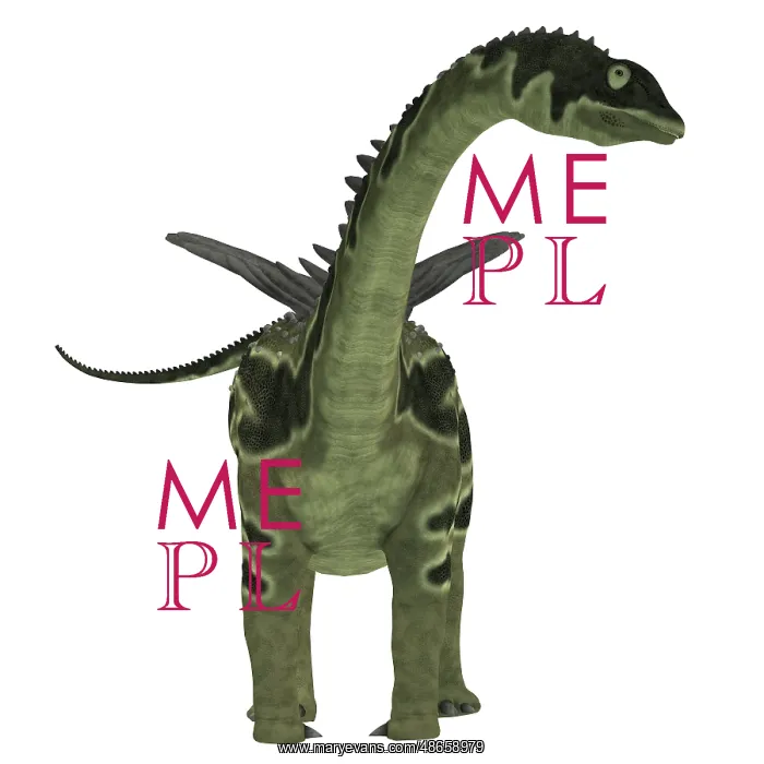 : Front view of an Agustinia dinosaur : Front view of an Agustinia dinosaur