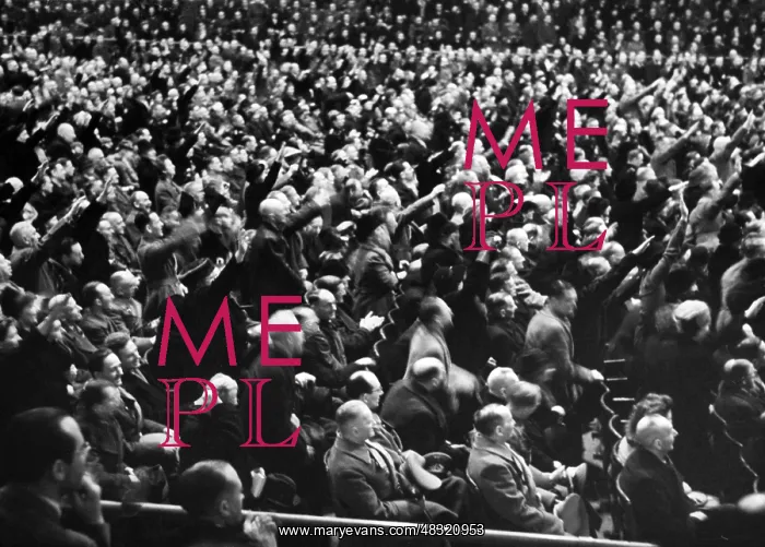 : View of the audience during Goebbels speech : View of the audience during Goebbels speech