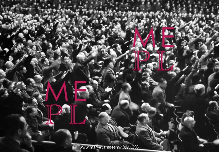 : View of the audience during Goebbels speech : View of the audience during Goebbels speech