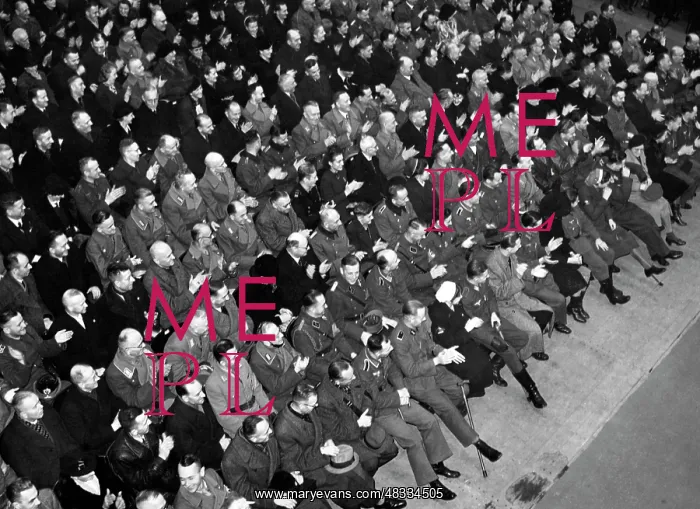 : View of the audience at a NSDAP rally, 1942 : View of the audience at a NSDAP rally, 1942