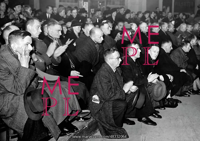 : View of the audience at a rally of the NSDAP, 1942 : View of the audience at a rally of the NSDAP, 1942