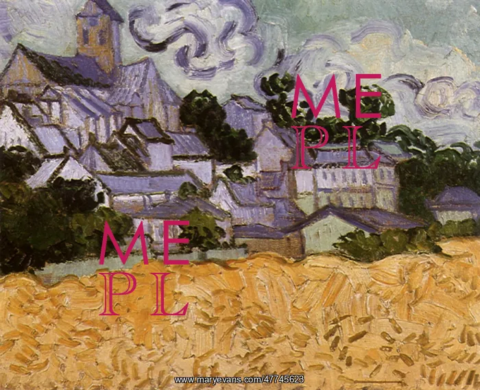 : View of Auvers with Church, by Van Gogh : View of Auvers with Church, by Van Gogh