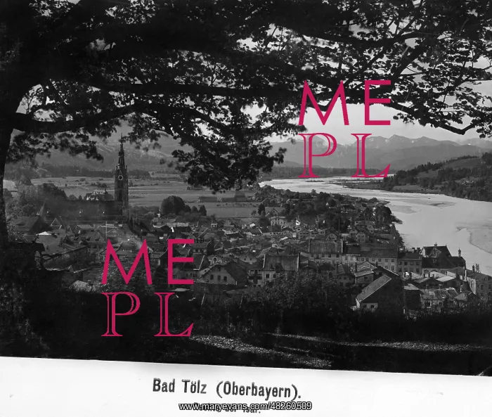 : View of Bad Tolz and the Isar, 1911 : View of Bad Tolz and the Isar, 1911