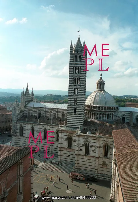 : View of baptistery in Siena, 1996 : View of baptistery in Siena, 1996