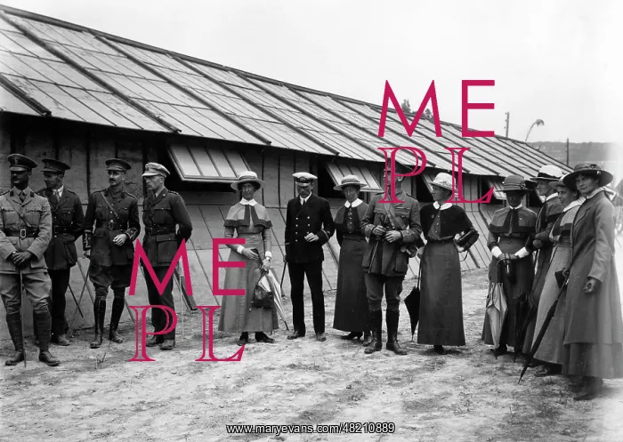 : View of a barrack camp at the Western Front : View of a barrack camp at the Western Front
