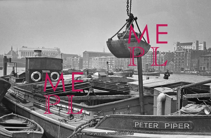 : View of a boat, River Thames, London : View of a boat, River Thames, London