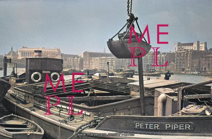 : View of a boat, River Thames, London : View of a boat, River Thames, London