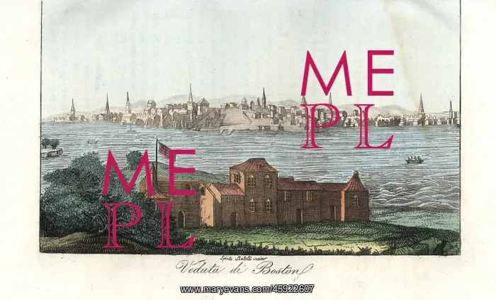 : View of Boston in the early 19th century : View of Boston in the early 19th century