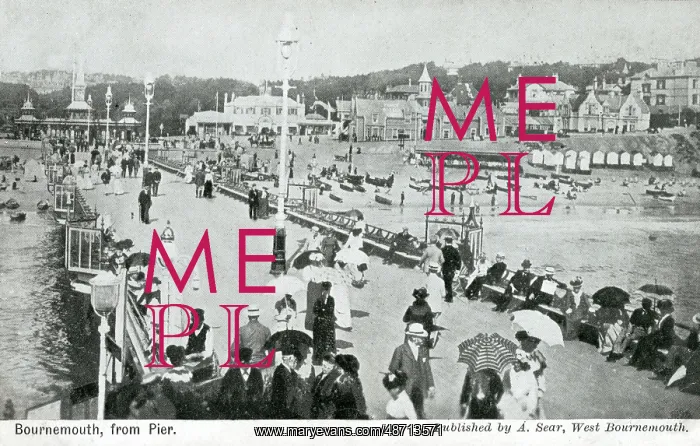 : View back toward Bournemouth Beach from the Pier : View back toward Bournemouth Beach from the Pier