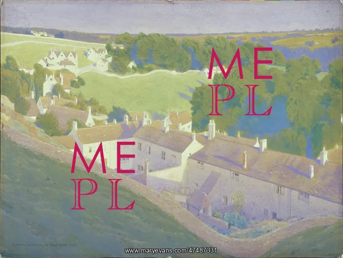: View of Box ' landscape with village : View of Box ' landscape with village