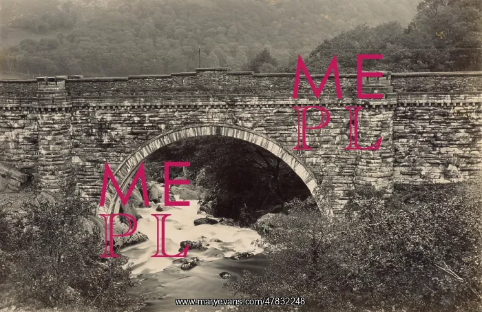  : View of bridge and river, North Wales