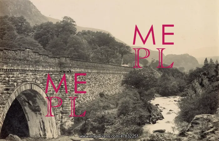  : View of bridge and river, North Wales