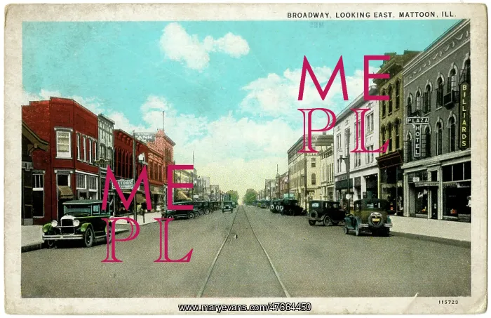: View of Broadway, Mattoon, Illinois, USA : View of Broadway, Mattoon, Illinois, USA